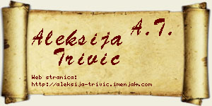 Aleksija Trivić vizit kartica